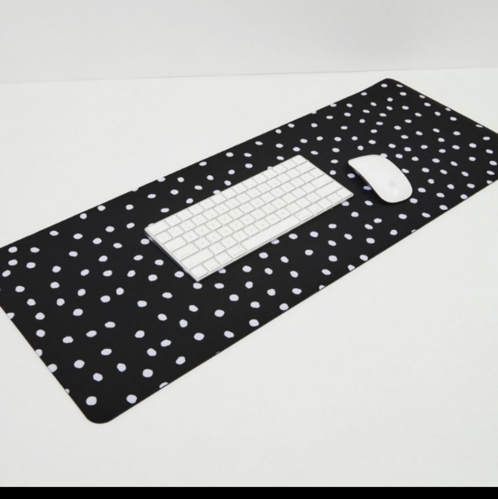 SOAR Desk Mat Black/White Spotted 31.5"×12" NWT